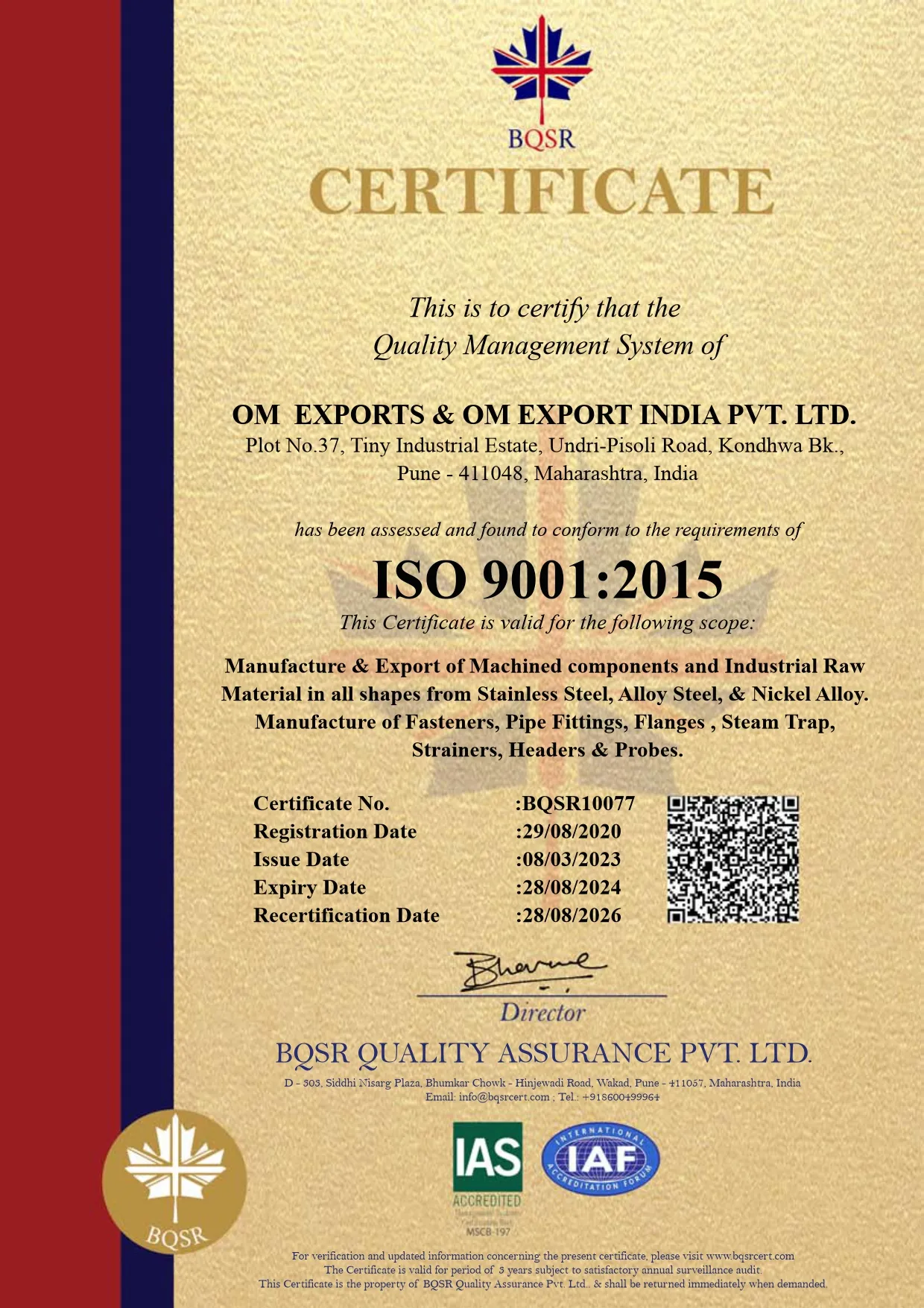 ISO 9001 Certification